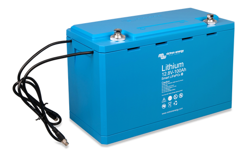 LiFePO4 Battery 12.8V 100Ah Smart (right-angle)
